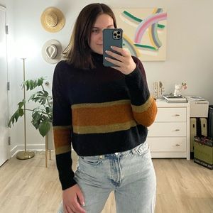 Stripped turtleneck sweater